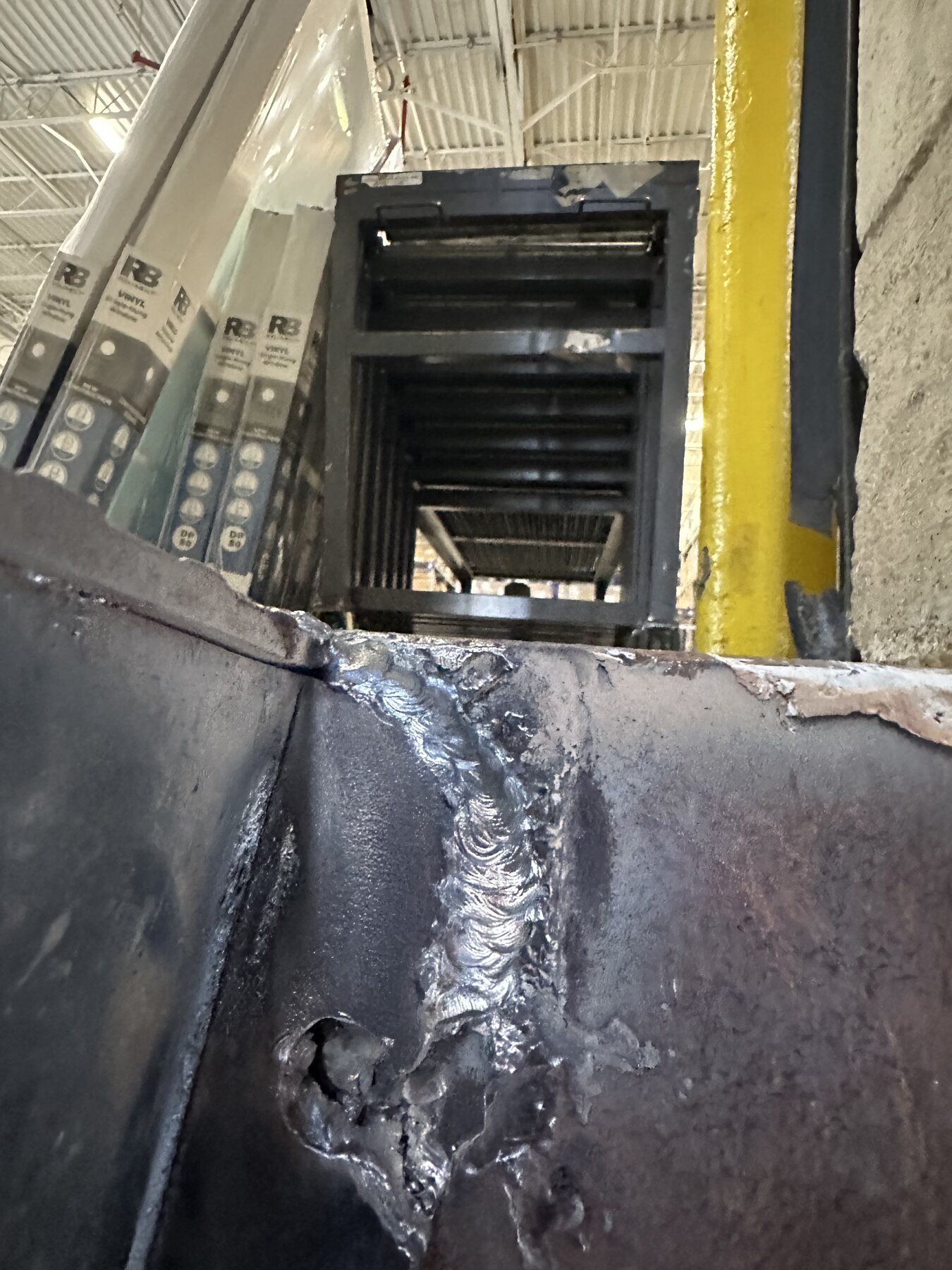 Completed on-site weld repair on the second Lowe's loading dock connection