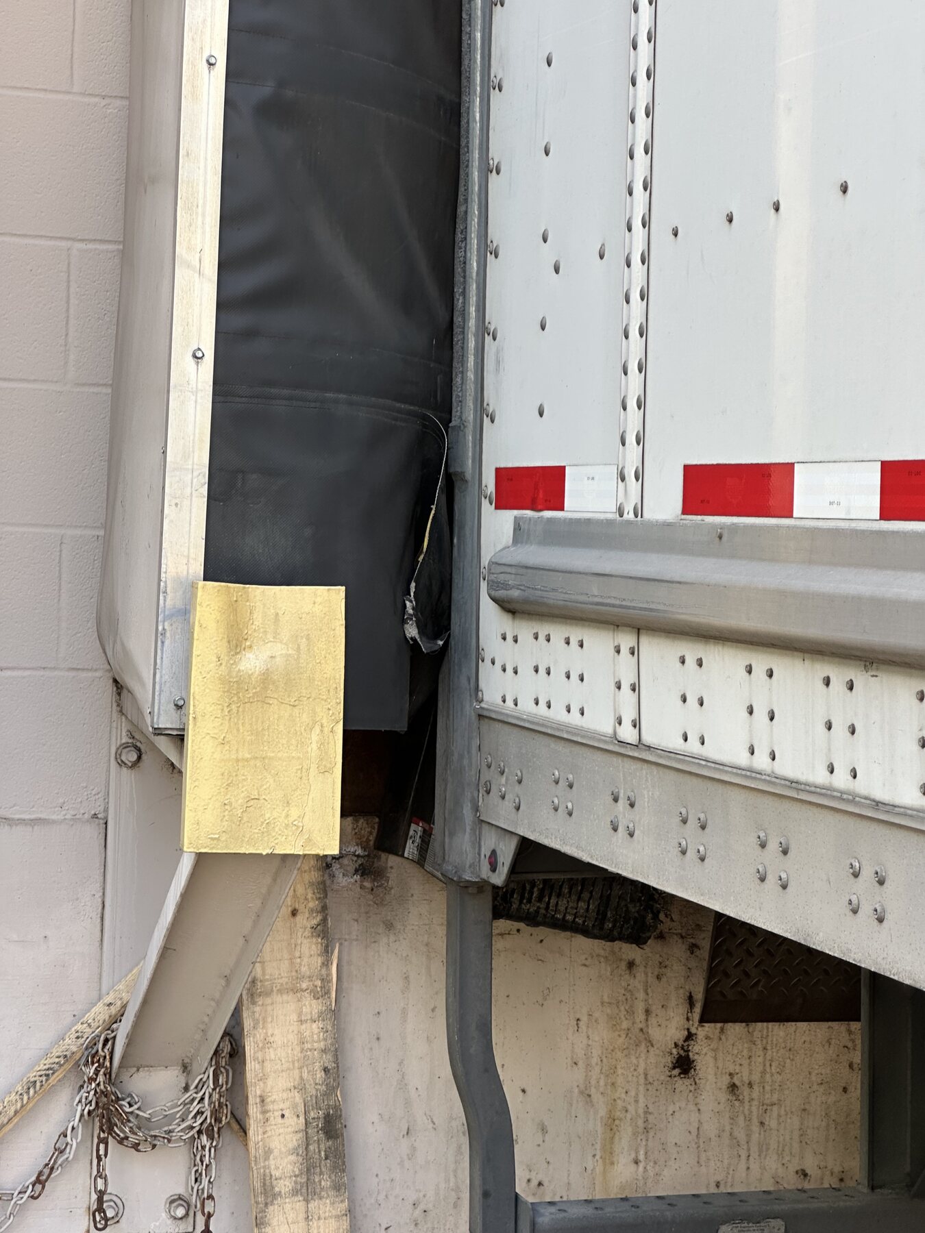 Exterior view of Lowe's truck loading dock repair area